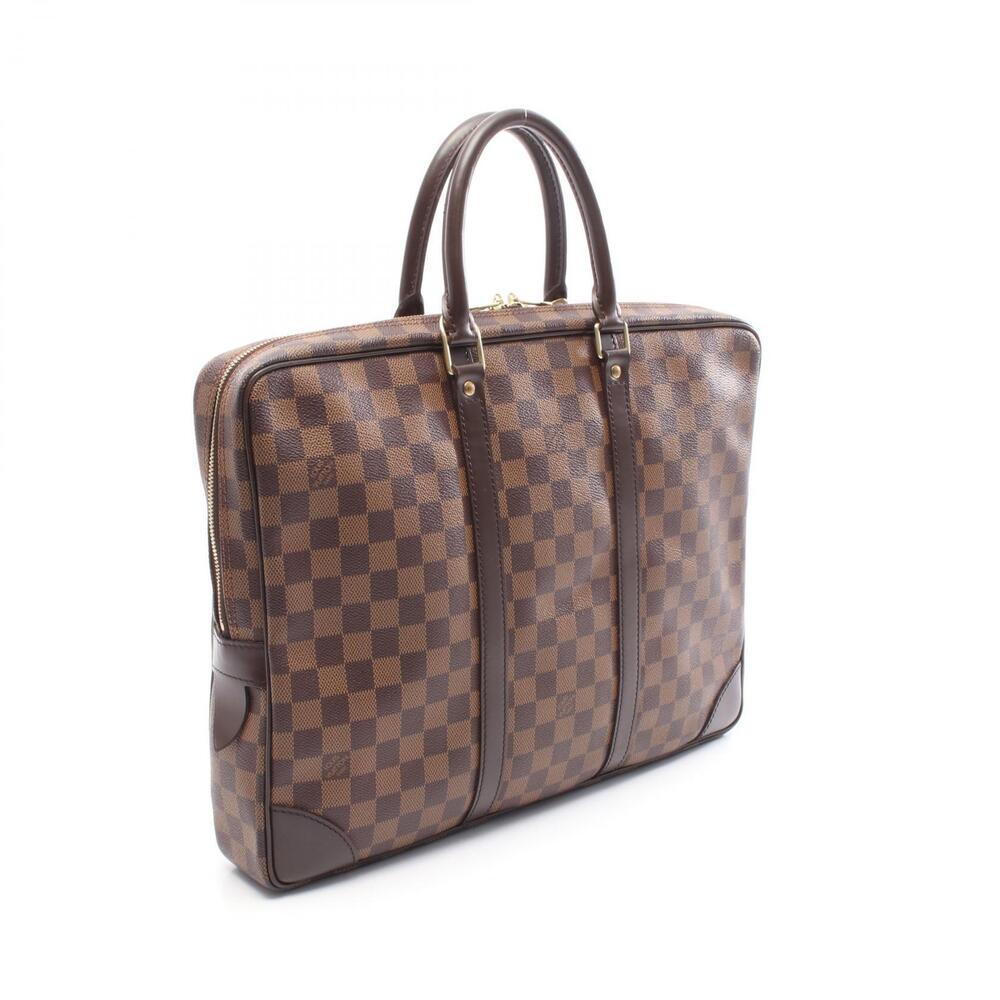 Louis Vuitton Porte document Voyage Damier Ebene Brown Business Bag Brown